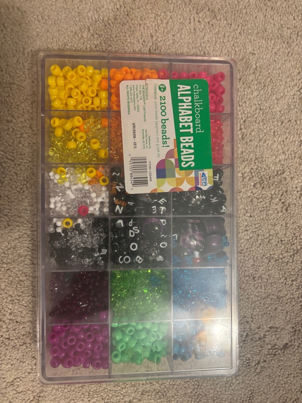 Alphabet Beads Mixed Color Craft Kit